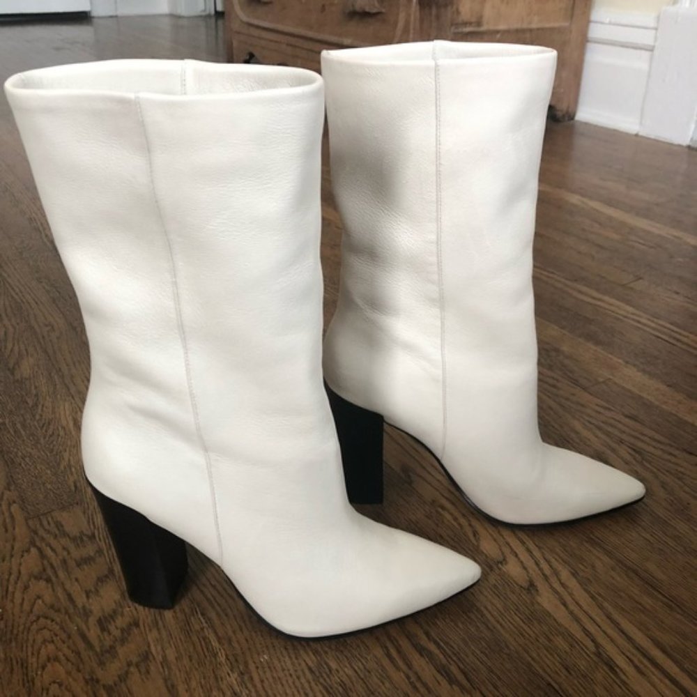 Dolce Vita White Leather Boots